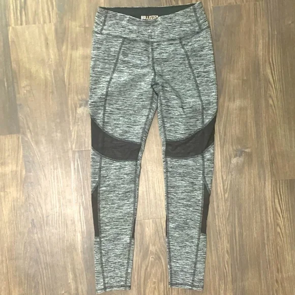 Hollister Grey and Black heathered Mesh Leggings - Picture 1 of 7